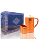 Elegant Handcrafted Copper Jug with 2 Tumblers – Indian Art Villa Premium Drinkware Gift Set for Healthy Lifestyle