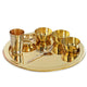 Pure Brass Matt Finish 7 Pieces Dinner Set / Thali Set