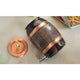 Pure Copper Water Pot with Black Color & Embossed Design