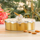 Silver-Plated Brass Decorative Gift Box With lotus Design