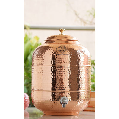 Hammered Design Pure Copper Water pot