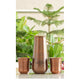 Handmade copper bottle with hammered body and two matching glasses by Indian Art Villa created for restful bedroom use