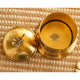 Brass Embossed Decorative Box with leaf knob on lid