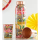 "Padharo Mhare Desh" Printed theme Copper Bottle & Glass Gif Set