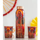 "Padharo Mhare Desh" Printed theme Copper Bottle & Glass Gif Set