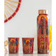 "Padharo Mhare Desh" Printed theme Copper Bottle & Glass Gif Set
