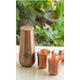 Functional and stylish copper bottle set with hammered glasses from Indian Art Villa perfect for night time water needs