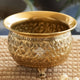 Pure Brass Dry Fruits Bowl with 3 Legs And Embossed Flower Design