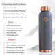 Matte gray copper water bottle with 1L capacity and subtle satin texture crafted with pure copper by Indian Art Villa