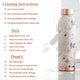 Pure Copper Water Bottle with Different Gold Print Designs, 900 ML