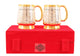 Silver Plated Gold Polish Set of 2 Beer Mug