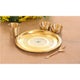 Pure Brass 5 Pieces Matt Finish Embossed Design Laddu Gopal Dinner Set