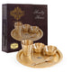 Pure Brass 5 Pieces Matt Finish Embossed Design Laddu Gopal Dinner Set