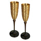 Brass Matt Finish Plain & Embossed Design Flute Champagne Glasses