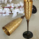 Brass Matt Finish Plain & Embossed Design Flute Champagne Glasses