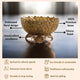 Brass Decorative Floral Embossed Fruit Bowl