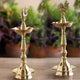 Brass Stand Pillar Diya With Kerala+Murga Design With Fine Quality