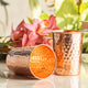Pure Copper Diamond | Hammered | Shine Finish | Luxury Glasses-275 ML