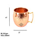 Pure Copper Round Shaped Hammered Design Moscow Mule Beer Mug