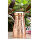 Keeps You Hydrated with 950ml Shine Hammered Copper Bottle and Inbuilt Glass by Indian Art Villa
