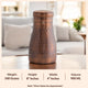 Pure Copper Bedroom Water Bottle with Inbuilt Glass