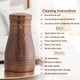 Pure Copper Bedroom Water Bottle with Inbuilt Glass