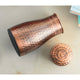 Pure Copper Bedroom Water Bottle with Inbuilt Glass