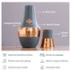 Pure Copper Hammered Silk Finish Design Surahi Shape Bedroom Bottle
