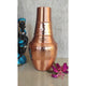 Indian Art Villa Pure Copper Surahi Shape Bedroom Bottle with Golden Hammered and Silk Finish for Ayurvedic Use