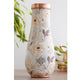 Elegant Floral Print 1500ml Copper Bedroom Bottle by Indian Art Villa for Bedroom Decor and Ayurvedic Benefits