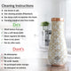Pure Copper Bedroom Bottle with Golden Print Design 1500 ML