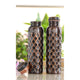 Indian Art Villa handcrafted pure copper 900ML bottle antique diamond half diagonal design eco-safe hydration choice.
