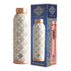 Pure Copper Water Bottle with Different Gold Print Designs, 900 ML