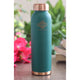 Matte green pure copper bottle from Indian Art Villa, offering premium style and health benefits.