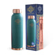 Gray matte copper water bottle that detoxifies the body while featuring a simple soft surface by Indian Art Villa