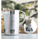 Indian Art Villa pure steel copper jug in elegant design with lid for Ayurvedic water storage and daily family use case