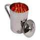 Indian Art Villa pure hammered copper steel pitcher with lid crafted for storing fresh water naturally in every Indian kitchen