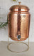 Indian Art Villa hammered pure copper water pot with stand and tap – traditional Ayurvedic water storage container for health and hydration.