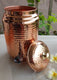 Indian Art Villa hammered pure copper water pot with stand and tap – traditional Ayurvedic water storage container for health and hydration.