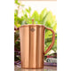 Pure Copper Lacquer Coated Jug Pitcher with Glass