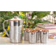 Indian Art Villa signature steel copper jug and tumbler set made for elegant homes wellness balance and classic charm