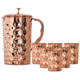 Diamond Design Pure Copper Jug with Glass Sets