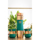 Indian Art Villa copper drinkware gift set with hammered bottle and two green silk finish glasses for festive gifting