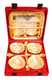 Pure Silver Plated Gold Polished 4 Bowl 4 Spoons 1 Tray