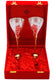 Silver Plated & Brass Champagne Engraved Wine Glass With Red Box