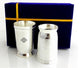 Embossed Designer Silver Plated Set of 2 Designer Glass With Blue Box