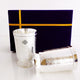 Embossed Designer Silver Plated Set of 2 Designer Glass With Blue Box