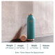 Matte green copper bottle with 1L capacity featuring a clean cylindrical design and soft finish by Indian Art Villa