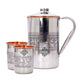 Indian Art Villa copper jug and glass set with elegant floral carvings crafted for refined hydration and timeless gifting
