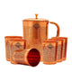 Indian Art Villa artisan pure copper embossed jug and glasses crafted for wellness hydration and stylish decor